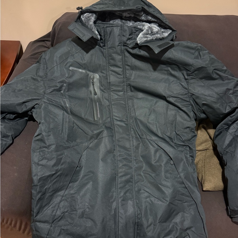 Men's Black Hooded Jacket